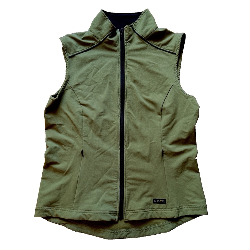 Kerrits Vest Womens Medium Green Softshell Riding Equestrian vest jacket EUC